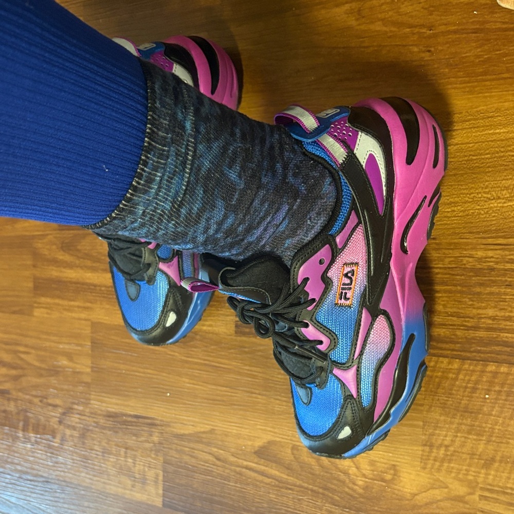 Fila Kids' Vibrant Blue and Pink Sneakers